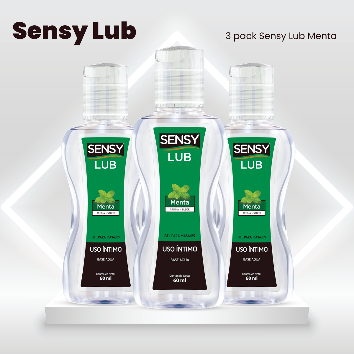 Image of Sensy Lub 3 Pack Menta