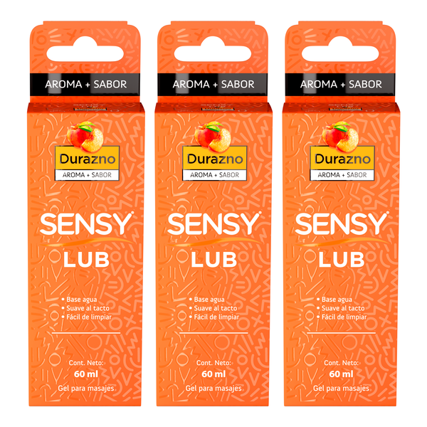 Sensy Lub 3 Pack Durazno