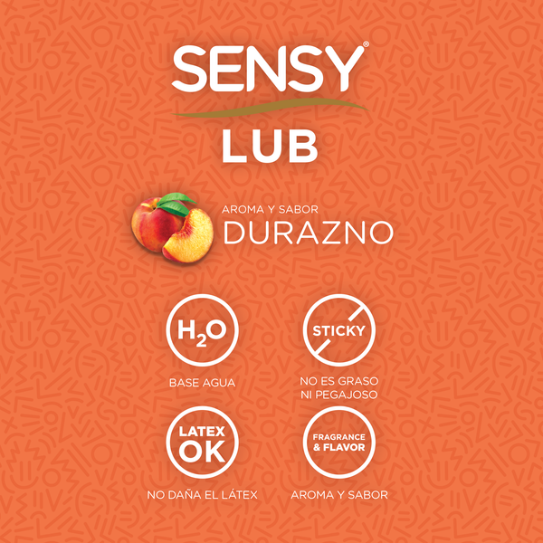 Sensy Lub 3 Pack Durazno