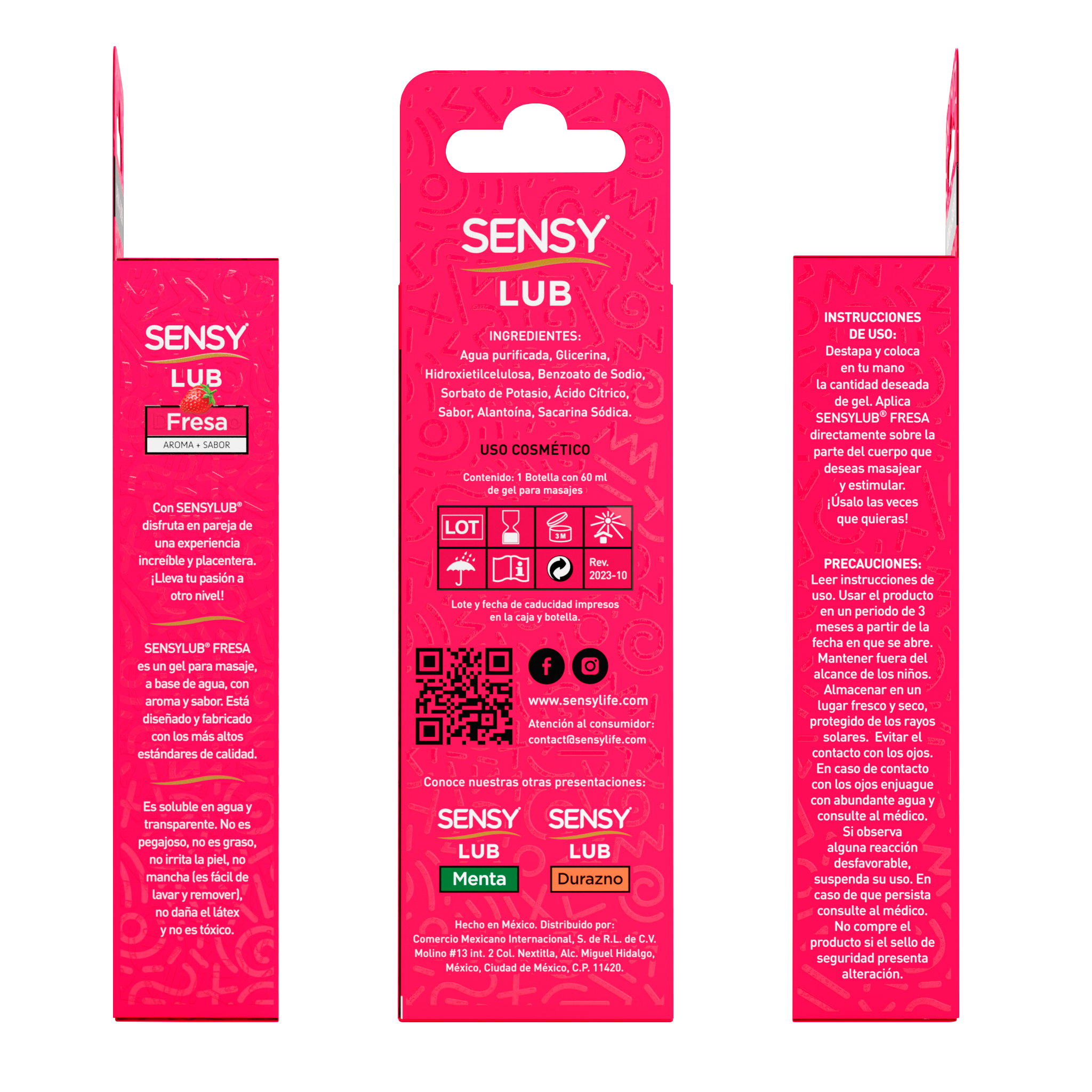 Image of Sensy Lub 3 Pack Fresa